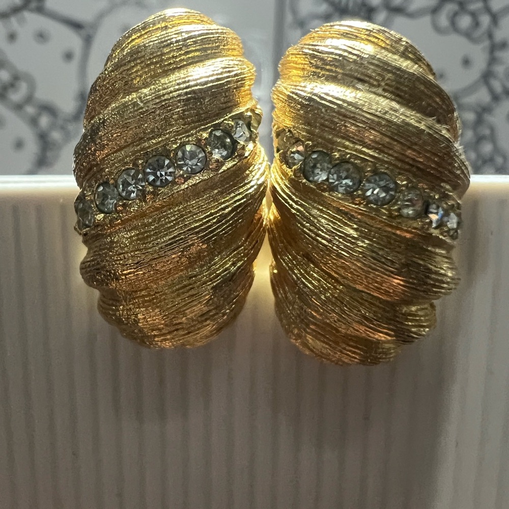 Luxurious Gold and Silver Crystal Women's Earrings